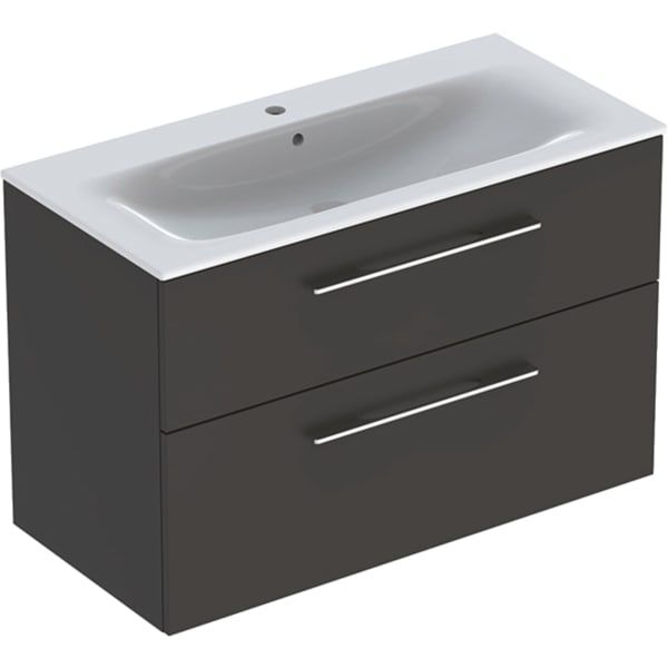 MOBILIER 100 CM SELNOVA SQUARE CU LAVOAR, DOUA SERTARE,LAVA